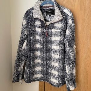 True Grit Half Zip Fuzzy Pullover